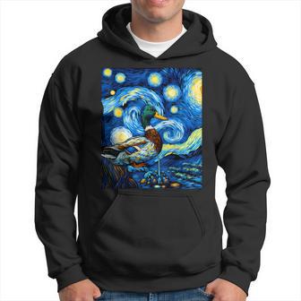 星空の下のアヒル アート グラフィック 誕生日 クリスマス パーカー - Kawaiitshirt