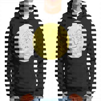 月 に映る 鳥獣戯画 兎 デザイン ウサギ うさぎ メンズ レディース キッズ 和風 和柄 グラフィック パーカー - Kawaiitshirt