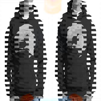 月と犬のシルエット シェルティーシェットランドシープドッグ パーカー - Kawaiitshirt