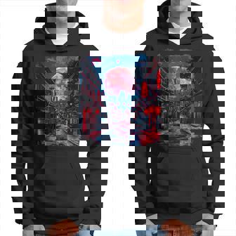 東京の街並み 日本の夜景 ライト付き ヴェイパーウェーブ パーカー - Kawaiitshirt