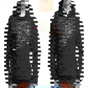 東京電車線路チャートユニセックス親子ペア パーカー - Kawaiitshirt