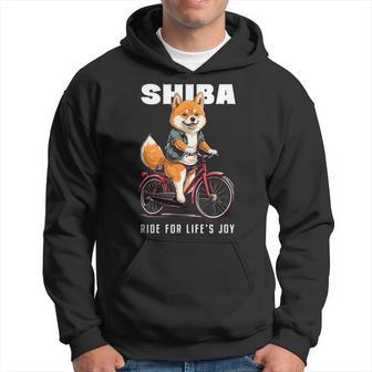 柴犬 いぬ イラスト 柴犬好き 犬好き 自転車 かわいい おもしろ レトロ Ride For Life's Joy パーカー - Kawaiitshirt