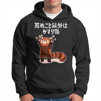 死ぬこと以外はかすり傷 レッサーパンダ 面白い 文字入り メンズ おもしろ 服 オリジナル おもしろグッズ 文字 パーカー - Kawaiitshirt