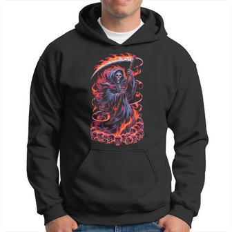 死神 死闘と頭蓋骨 明るいゴス パーカー - Kawaiitshirt