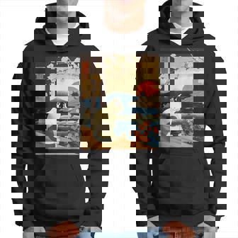 浮世絵 アート 神奈川 ヴィンテージ 日本のタトゥーアート 猫 グラフィック パーカー - Kawaiitshirt