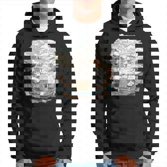 温泉 風呂 子猫 ペット好き 日本画 かわいい 猫 パーカー - Kawaiitshirt