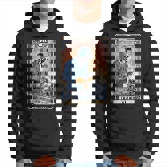 溶接機 溶接 タロット カード スケルトン 面白い 金属製 労働者 パーカー - Kawaiitshirt