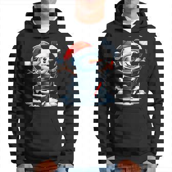 漫画 アイスホッケーパック 雪だるま サンタ帽子付き クリスマス パーカー - Kawaiitshirt