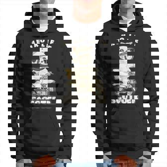 猫 ネコ 白猫 イラスト 原付 スクーター バイク 猫好き バイク好き かわいい おもしろ レトロ Neko Life パーカー - Kawaiitshirt