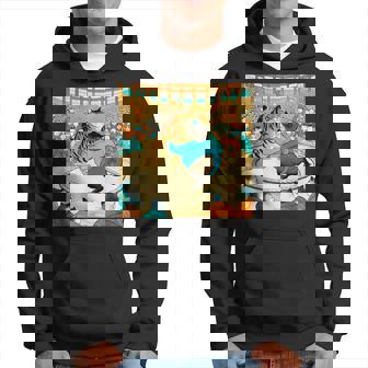 猫 ネコ 相撲 面白いtシャツ 文字入り メンズ おもしろ 面白い 服 おもしろグッズ ネタ 力士 浮世絵 パーカー - Kawaiitshirt