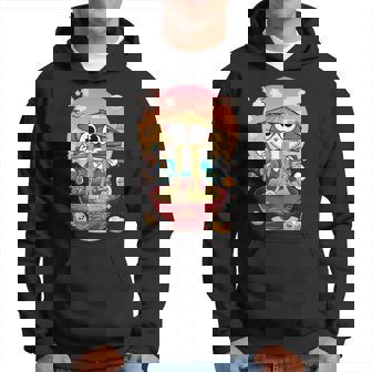 猫 ラーメン 日本語 面白い グラフィック カワイイ 猫 アニメ 恋人 パーカー - Kawaiitshirt