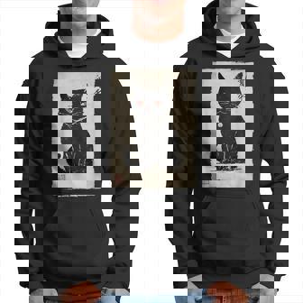 猫 鬼 ハロウィン 日本 ミニマリスト 墨絵 浮世絵風 パーカー - Kawaiitshirt