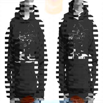 猫と音符 楽譜 音楽家 猫 音楽好き ギフト パーカー - Kawaiitshirt