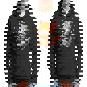 猫好きのためのかわいい猫のデザイン 猫がクラリネットを弾く パーカー - Kawaiitshirt