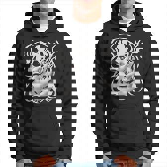 白蛇と弁財天 和風神秘デザイン 蛇と楽器モチーフ パーカー - Kawaiitshirt