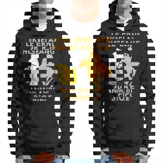 私はビールと競馬が好きで、多分3人の面白い贈り物が好きです パーカー - Kawaiitshirt