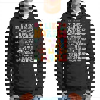 私は馬と3人が好きグルーヴィーな乗馬乗馬ライダー パーカー - Kawaiitshirt