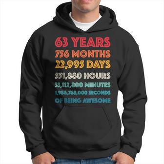 素晴らしい63歳の誕生日プレゼント 面白い レトロ 63歳の誕生日 パーカー - Kawaiitshirt