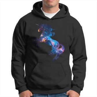 美的シルエット 夢のような宇宙 銀河 ユニコーン パーカー - Kawaiitshirt