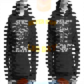 脚の日をスキップすることはありません 面白いワークアウト ジム メンズ ボディビル パーカー - Kawaiitshirt