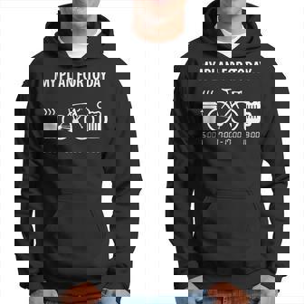 自転車 面白い ロードバイク 面白い サイクリスト 今日の私の計画 パーカー - Kawaiitshirt