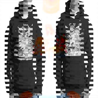 花に囲まれたライオンの天使 美しい天使 パーカー - Kawaiitshirt