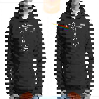 虹に光を曲げる猫、スペースプログレッシブロックミュージック パーカー - Kawaiitshirt