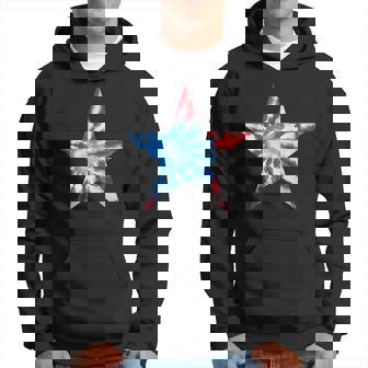 赤白と青 タイダイ 星 パーカー - Kawaiitshirt