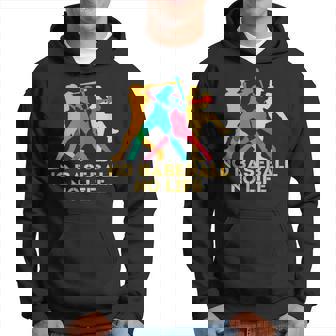 野球 面白いtシャツ おもしろ 文字入り 服 No Baseball No Life ベースボール 文字 ネタ メンズ パーカー - Kawaiitshirt