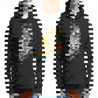 面白い フレンチブルドッグ スケートボード スケーター 犬 イングリッシュドッグ パーカー - Kawaiitshirt