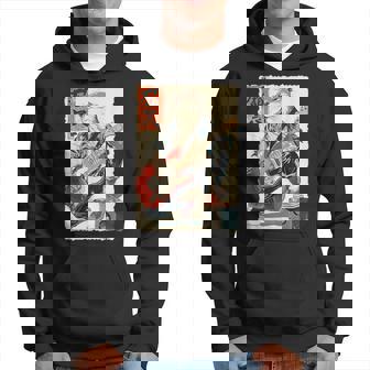 面白い 漫画 アニメ 日本美術 カワウソ ギターを弾く ロック パーカー - Kawaiitshirt