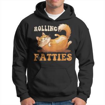面白い 猫 ローリング ファティ 男女兼用 猫 パーカー - Kawaiitshirt