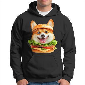 面白いtシャツ コーギー 犬 ハンバーガー メンズ 犬好き グッズ かわいい おもしろ 面白い 服 ネタ パーカー - Kawaiitshirt