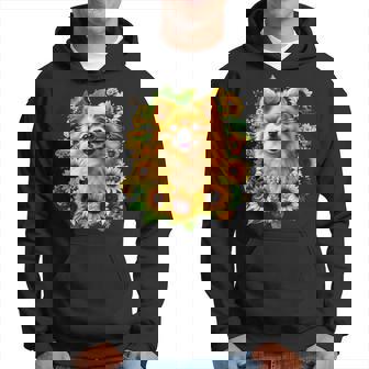 面白いtシャツ ポメラニアン ひまわり わんこ メンズ 犬好き グッズ かわいい おもしろ 面白い 服 ネタ パーカー - Kawaiitshirt