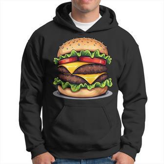 面白いチーズバーガーハンバーガーデザイン キッズ 男女兼用 パーカー - Kawaiitshirt