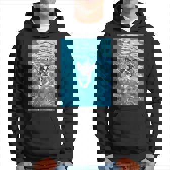 面白いボストンテリア プールで泳ぐ かわいい犬 ママ お父さん パーカー - Kawaiitshirt