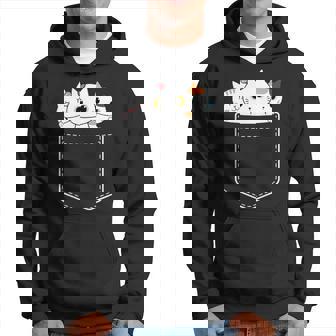 面白い猫 ポケット かわいい カワイイ キティ ラブ キャット ポケット付き パーカー - Kawaiitshirt