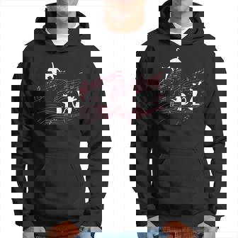 音符で遊ぶ3匹の猫 楽譜 パーカー - Kawaiitshirt