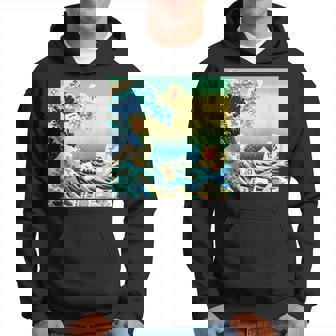 麻雀 おもしろ グッズ 服 筆文字 面白いtシャツ 文字入り 面白い 文字 ネタ メンズ 葛飾北斎 浮世絵 風 パーカー - Kawaiitshirt