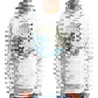 4神 青龍 漢詩 龍 雲 空 舞う バックプリント パーカー - Kawaiitshirt