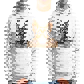 Affectionate Peek ジャーマンシェパードドッグ 長袖tシャツ パーカー - Kawaiitshirt