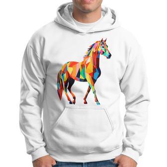 Caballo Animal Colorido Gráfico Abstracto Retr Sudadera - Regaloses
