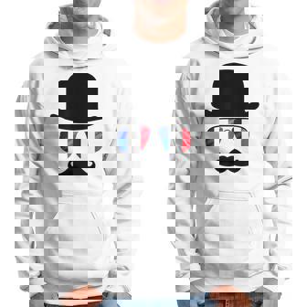 Chapeau De France Lunettes De Soleil Motif Moustache Sweat à capuche - Cadeauxyz