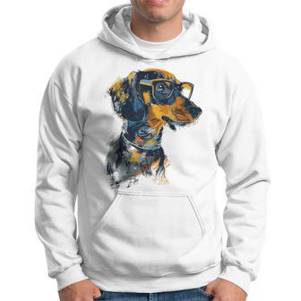 Dachshund Diseño Abstracto Dibujo Arte Animal Dachshund Sudadera - Regaloses