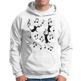 Gatos Divertidos Jugando Con Nota Musical Amante De Los Gatos Sudadera - Regaloses