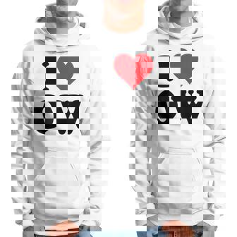 I Heart Ow Initials I Love OW First And Last Name O W パーカー - Kawaiitshirt