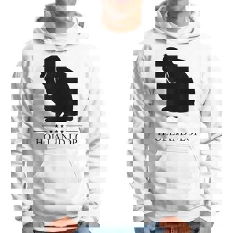 Holland Lop Rabbitブラックシルエット パーカー - Kawaiitshirt