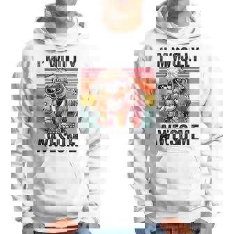 I'm Woolly Awesome 面白い レトロ メンズ レディース キッズ ウーリーマンモス パーカー - Kawaiitshirt