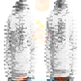 He Is Risen 花柄 十字架 春の花 イースター クリスチャ パーカー - Kawaiitshirt