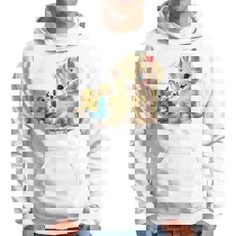 Kitten With Happy Little Birds パーカー - Kawaiitshirt